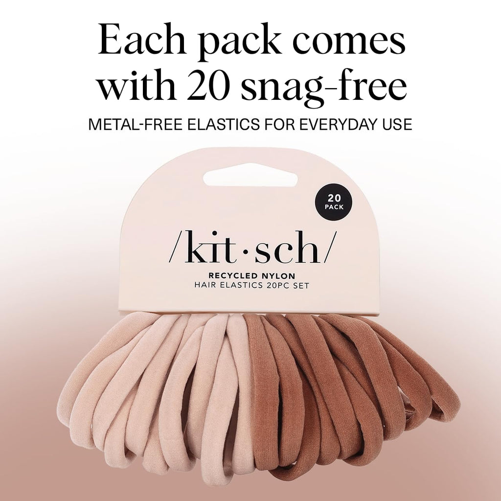 20PCS No-Damage Hair Ties – Blush