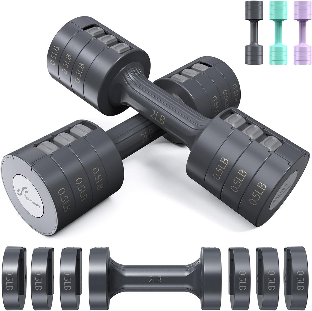 Adjustable Dumbbells Set – 4-in-1 Weights