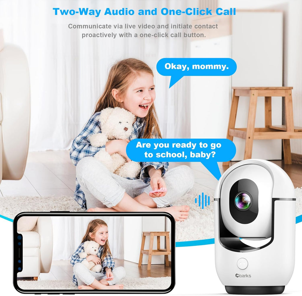 2K Pan/Tilt Indoor Security Camera – Wifi