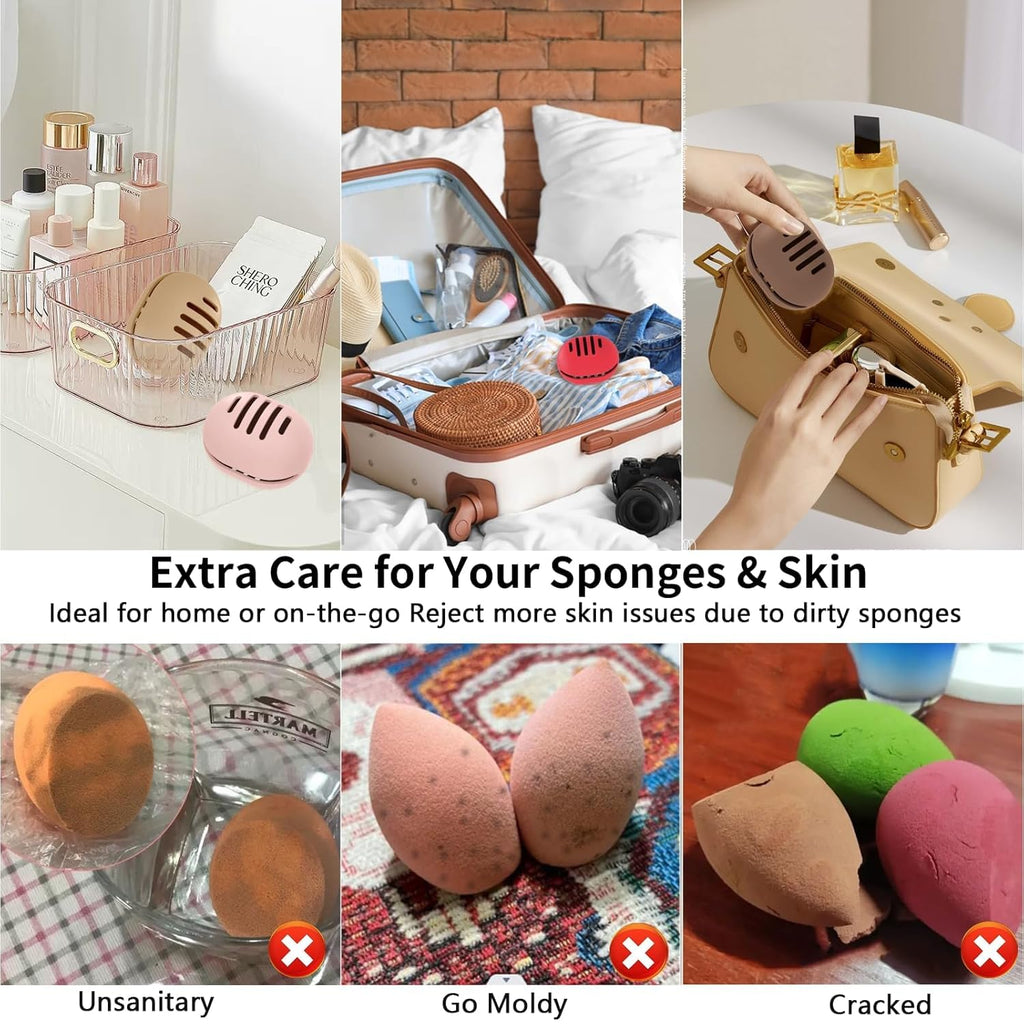 2-Pc Double-Sided Makeup Sponge Holder