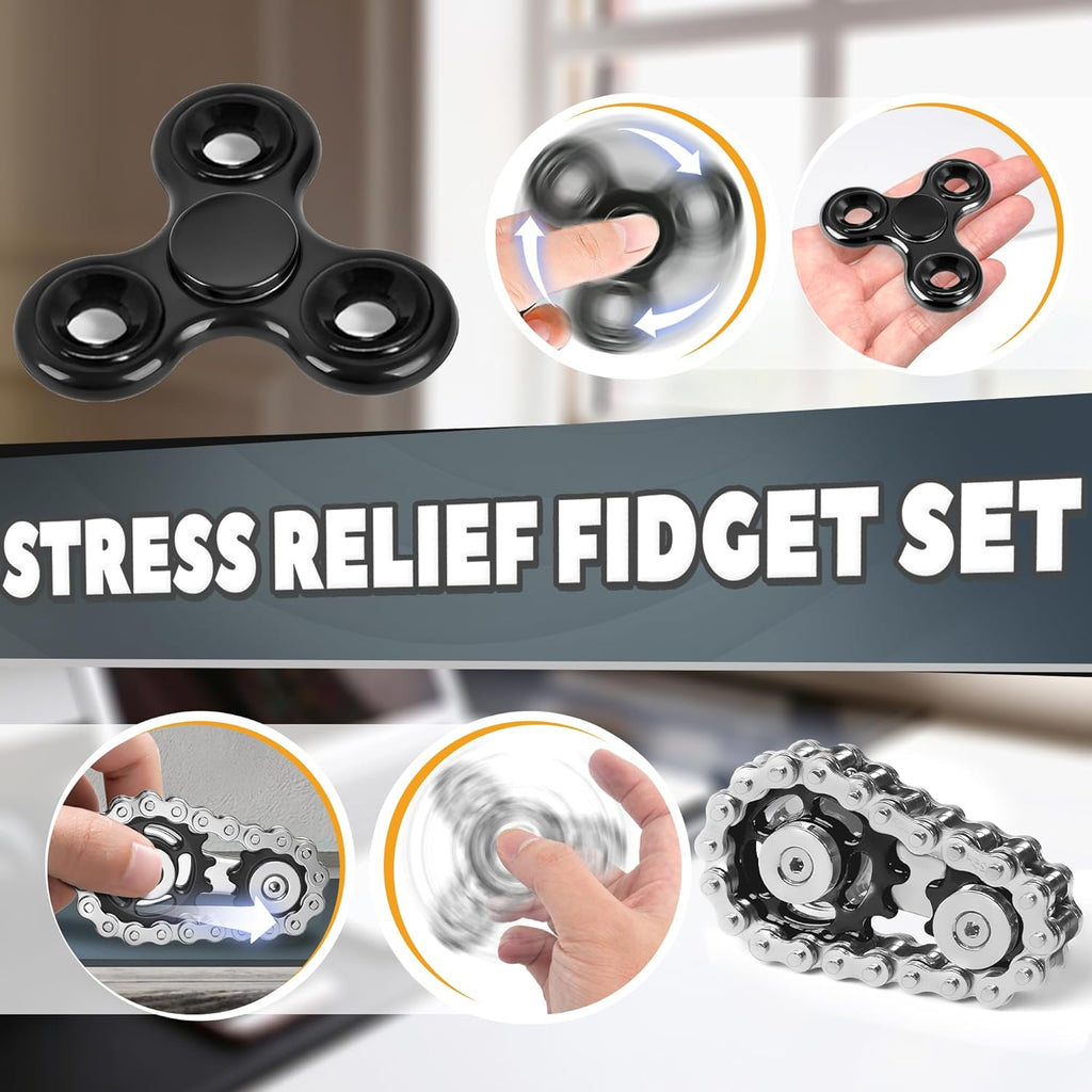 5-Piece Metal Fidget Toy Set for Stress Relief