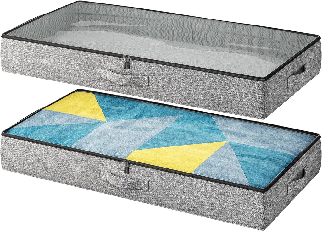 2-Pack Underbed Storage Bins Low Profile
