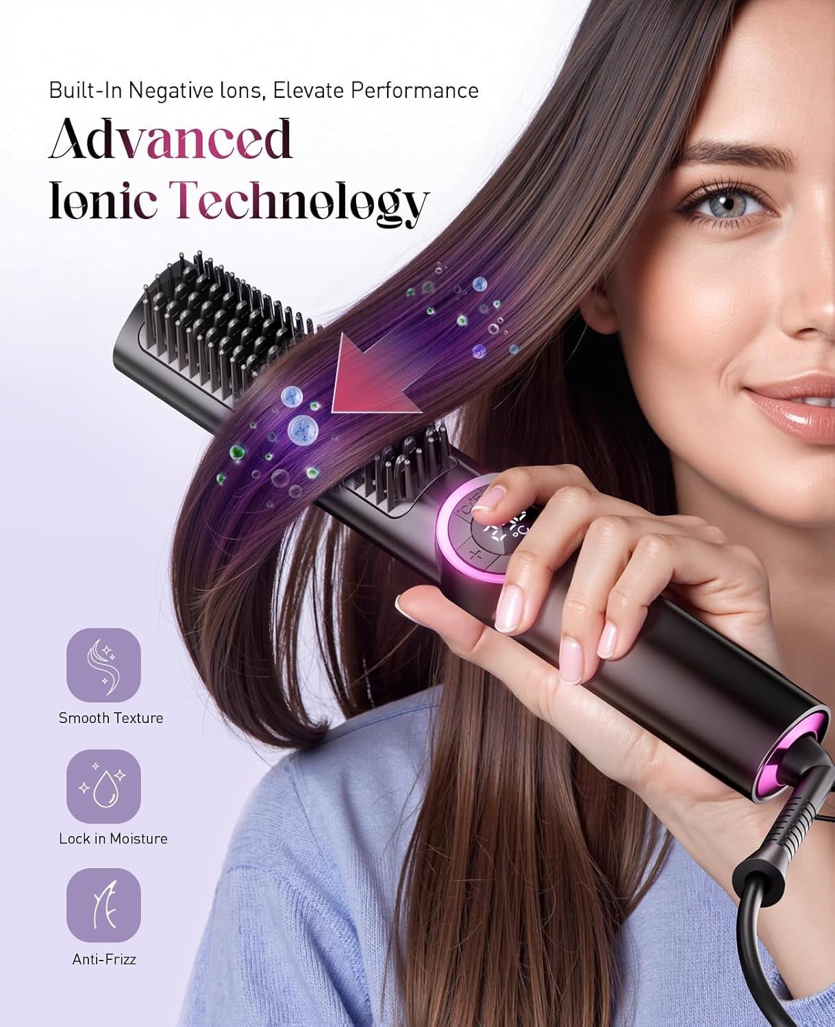 3-in-1 Hair Straightener & Curling Brush