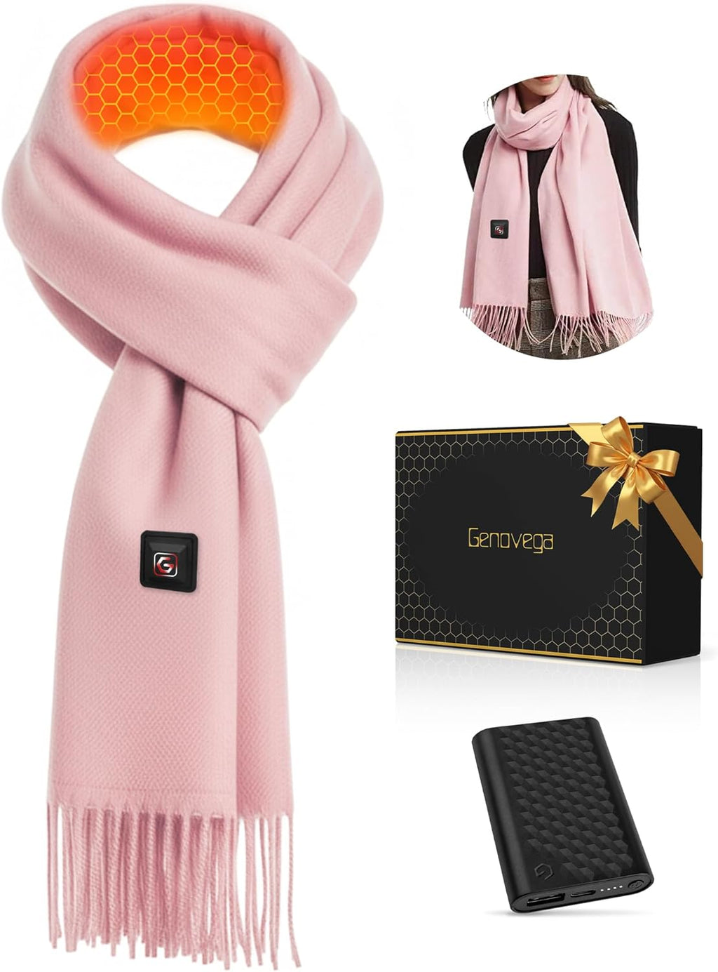 Heated USB Electric Scarf for Women Warm Neck
