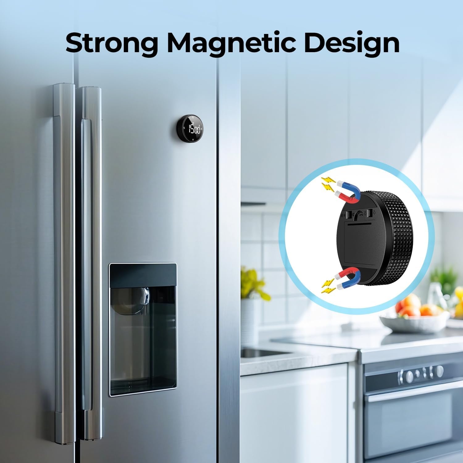 USB Rechargeable Magnetic Kitchen Timer