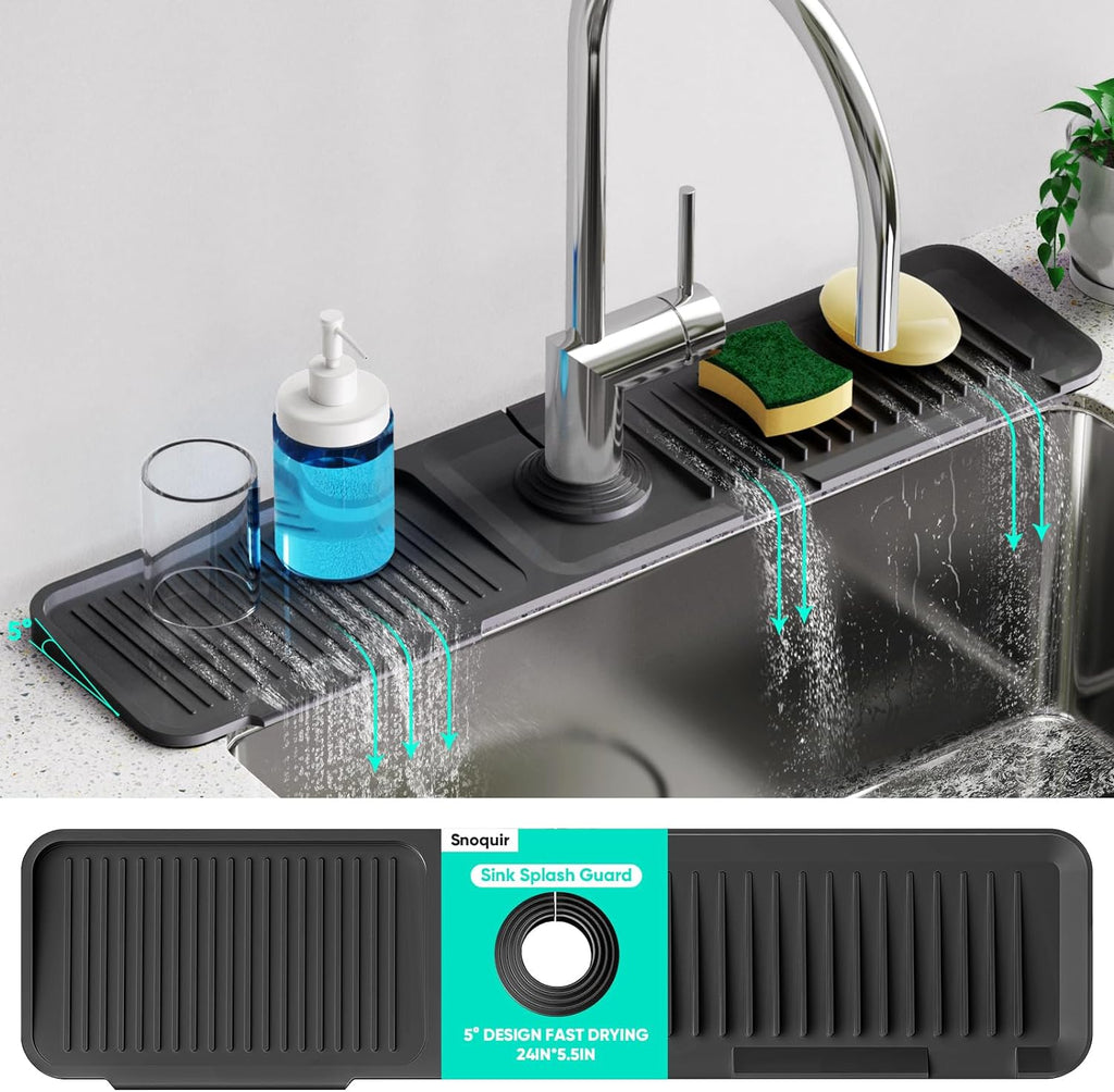 24-Inch Silicone Kitchen Faucet Mat