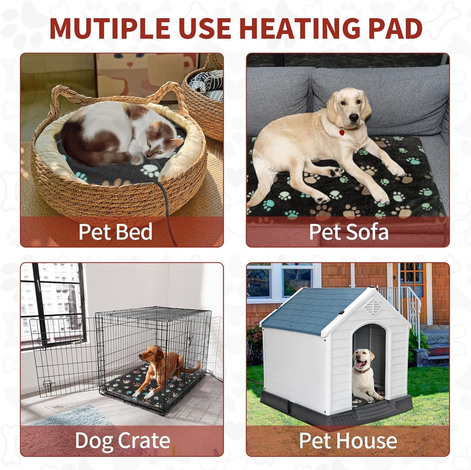 Large Dog Heating Pad – 36x24, Waterproof