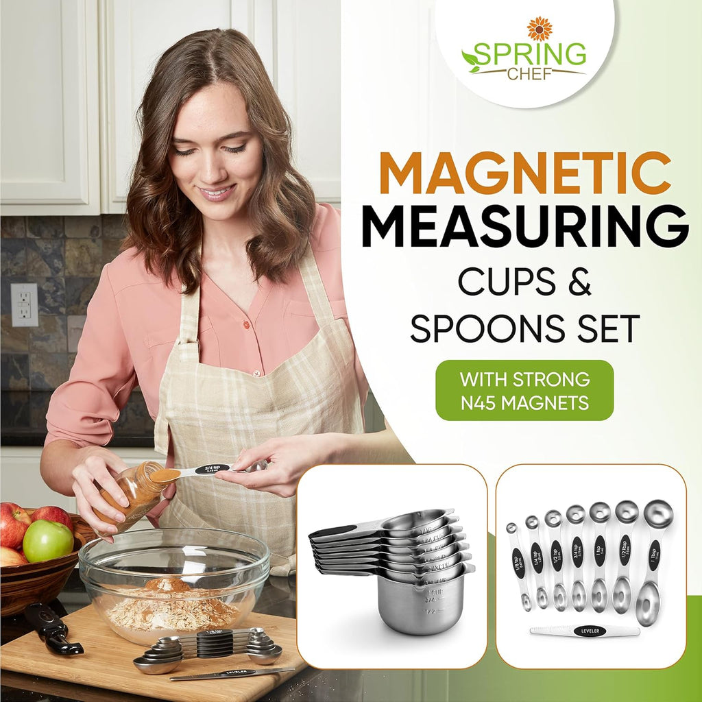 15-Piece Magnetic Measuring Cups & Spoons Set
