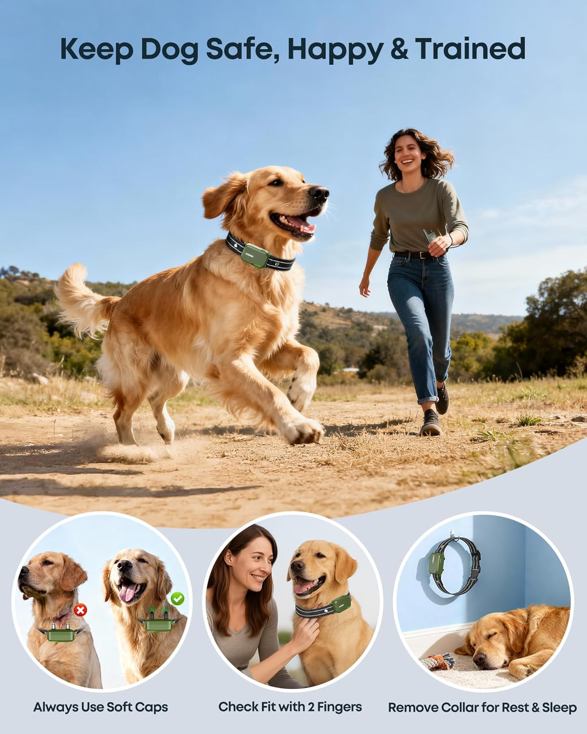 4500FT Dog Shock Collar – Waterproof & Rechargeable