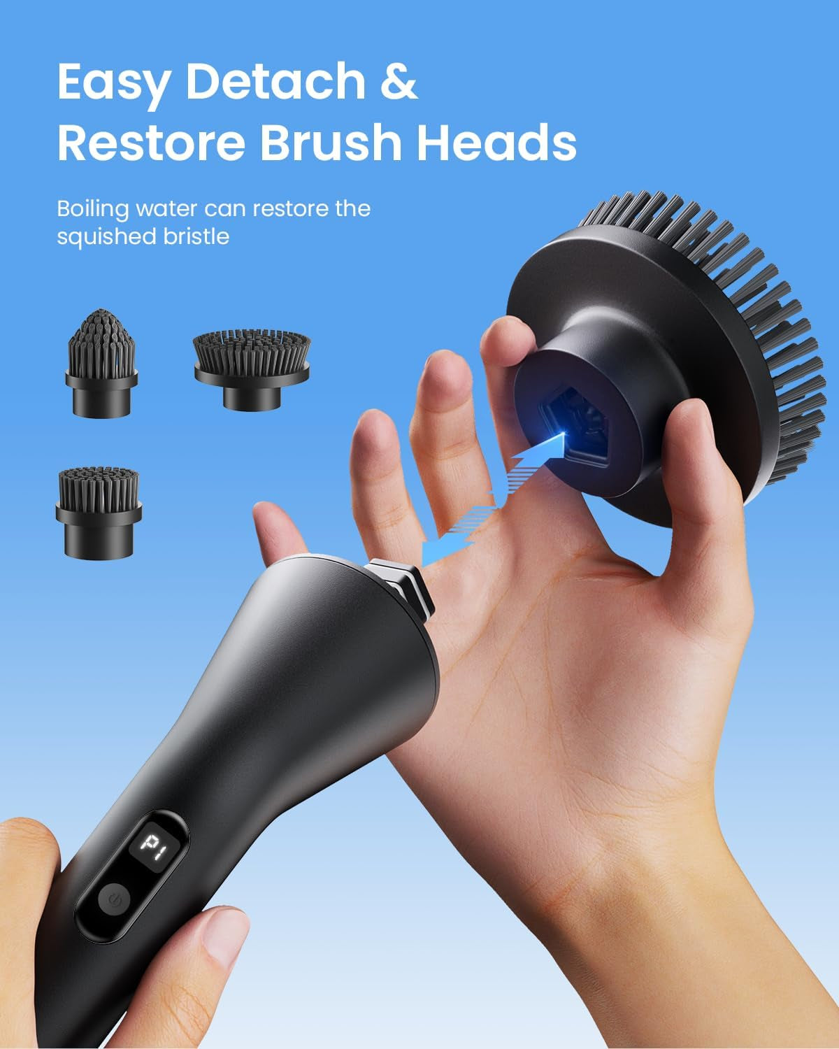 2025 Electric Cordless Spin Scrubber