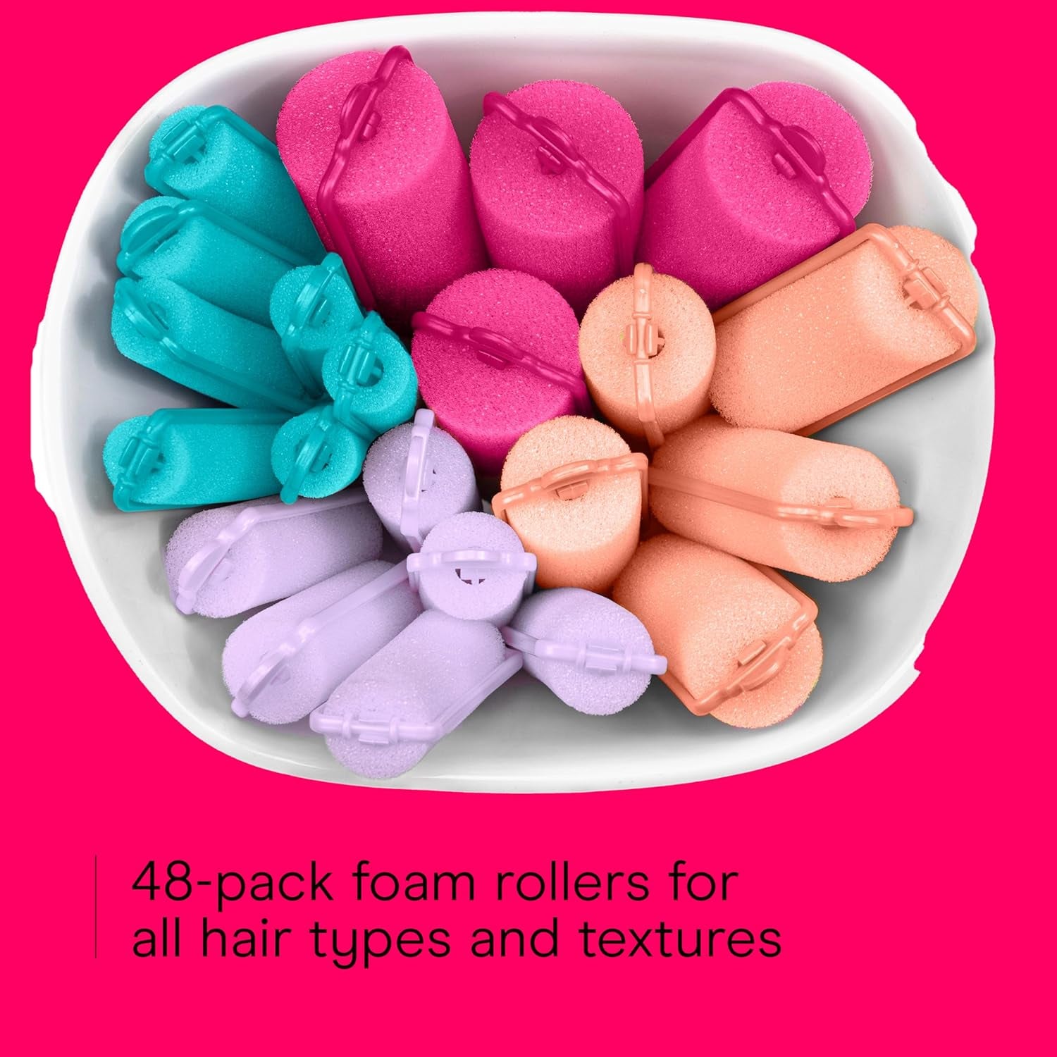 48PCS Foam Hair Rollers with Storage Case