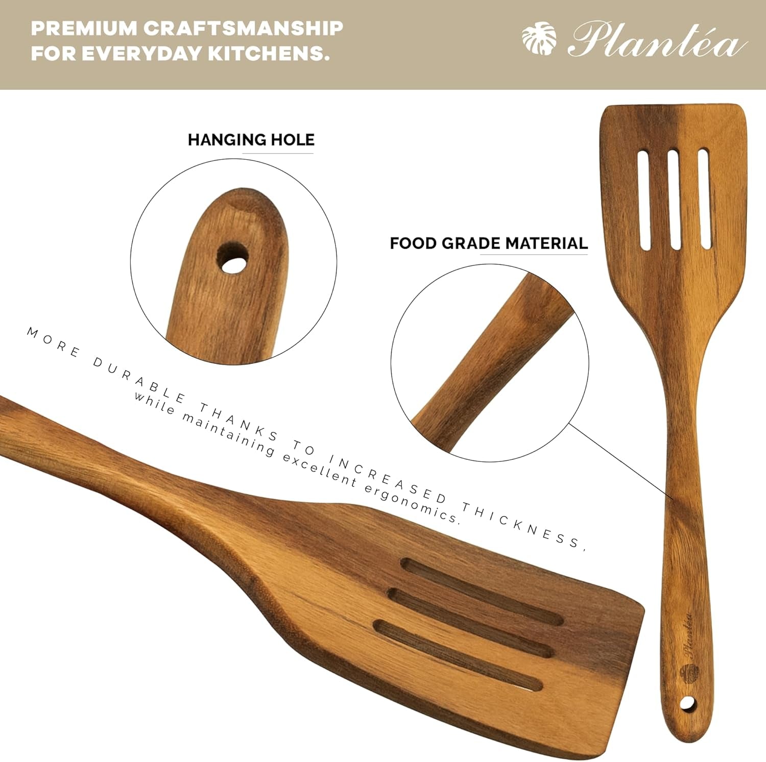 4-Piece Acacia Wood Spatula Set