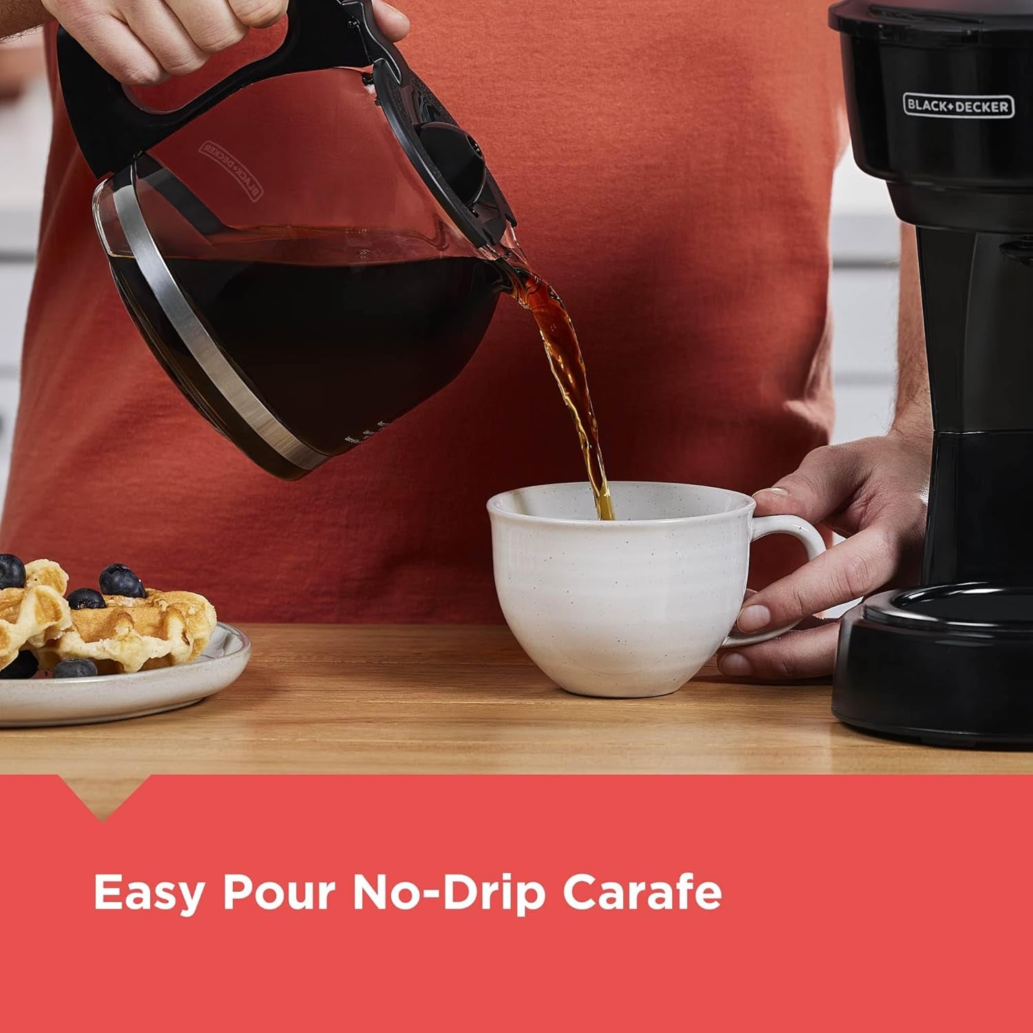12-Cup Coffee Maker with Non-Drip Carafe