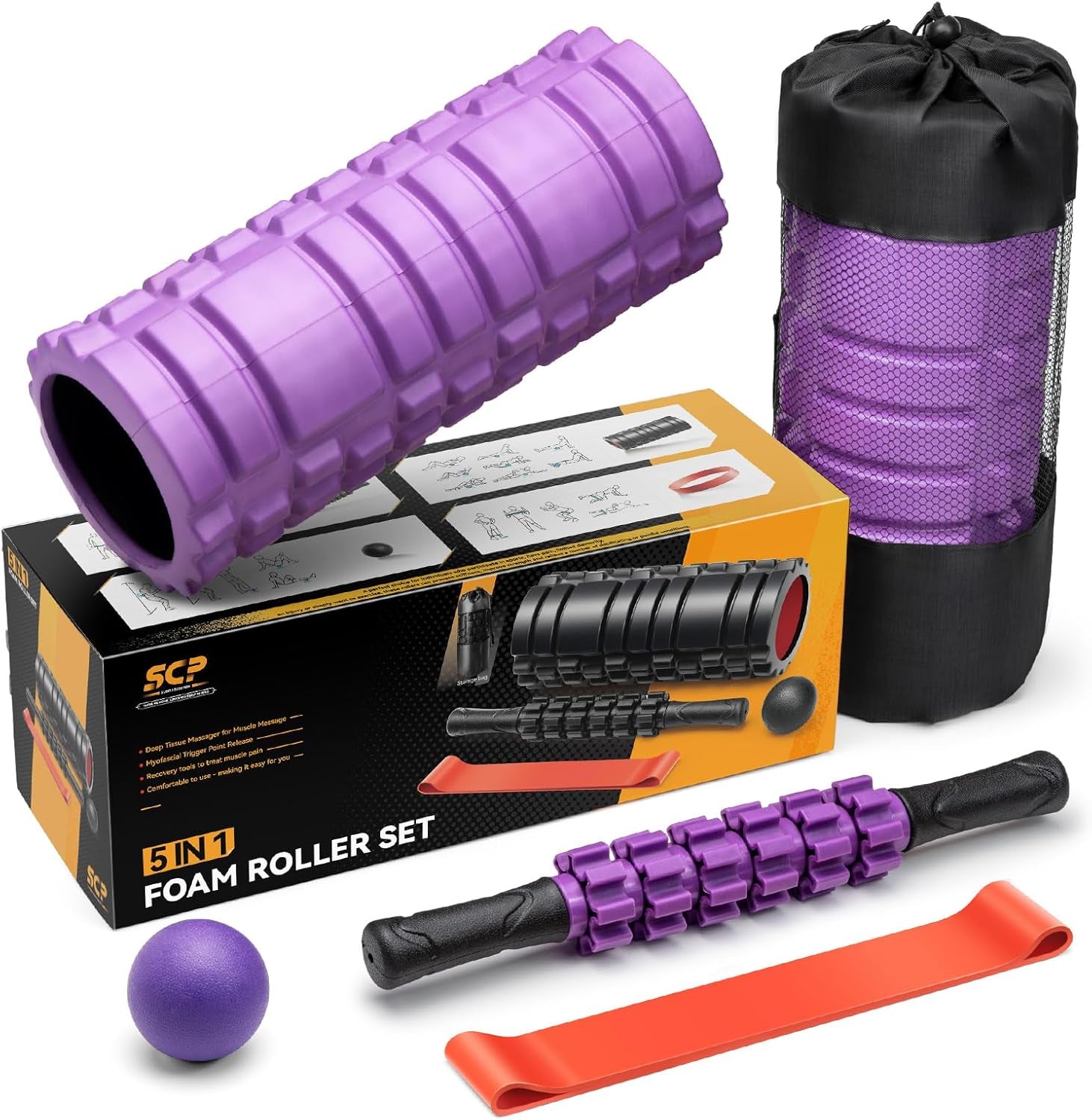 5-in-1 Foam Roller Set for Deep Muscle Relief