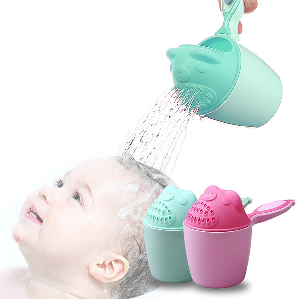 Rinse Shampoo Baby Bath Wash Hair Cup by Protecting Infant Eyes (Green)