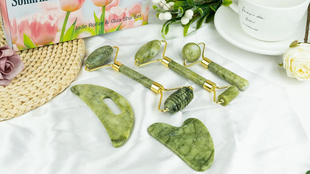 Jade Roller & Gua Sha Set – Facial Tools