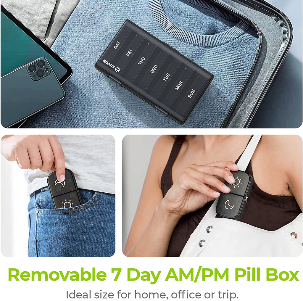 XL Weekly Pill Organizer for AM & PM Use