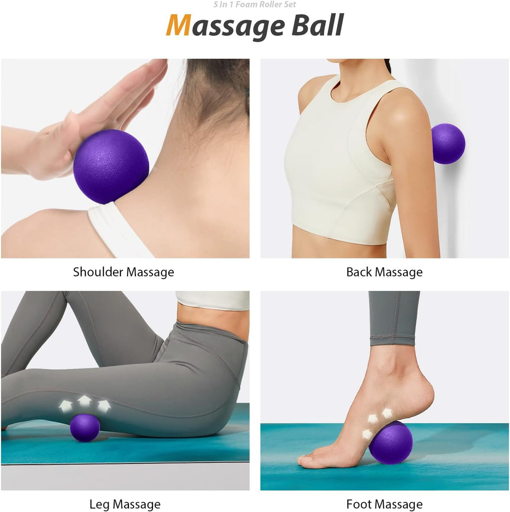 5-in-1 Foam Roller Set for Deep Muscle Relief