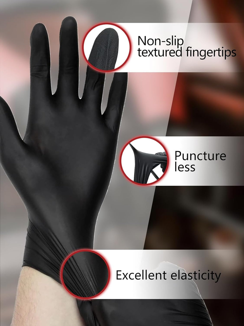 Nitrile Disposable Gloves 4Mil, 100 Count