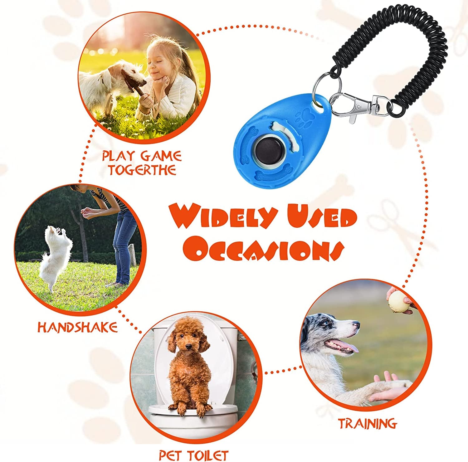30 PCS Dog Training Clicker with Wrist Strap