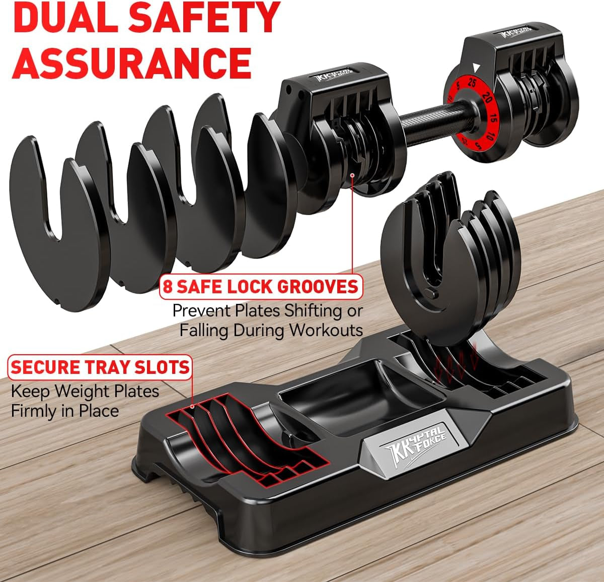 Adjustable Dumbbell Set – 25/55 lbs