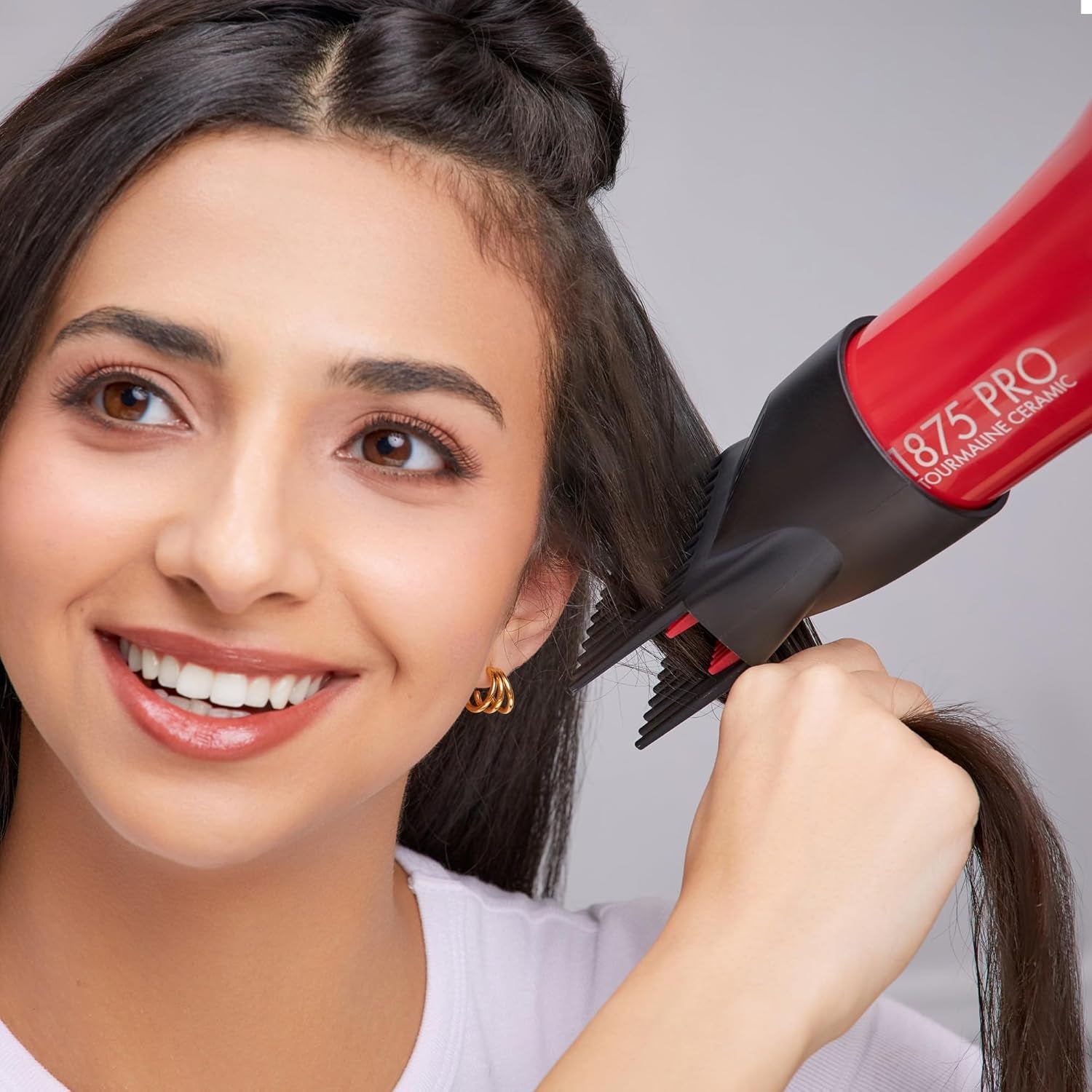 1875W Pro Tourmaline Ceramic Hair Dryer – Red