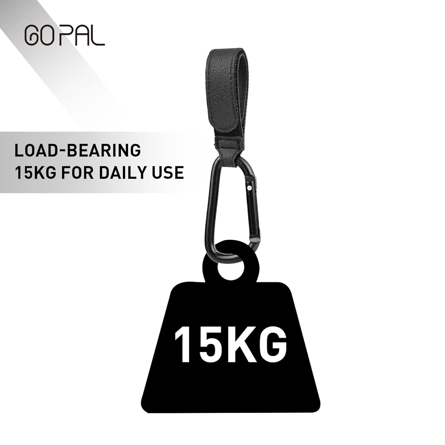 4 Pack Stroller Hooks for Bags, Baby Stroller Clips and Hooks Carry 33Lbs per Stroller Hook, Adjustable Stroller Carabiner Clip for Uppababy, DOONA, Baby Jogger, Britax, Chicco