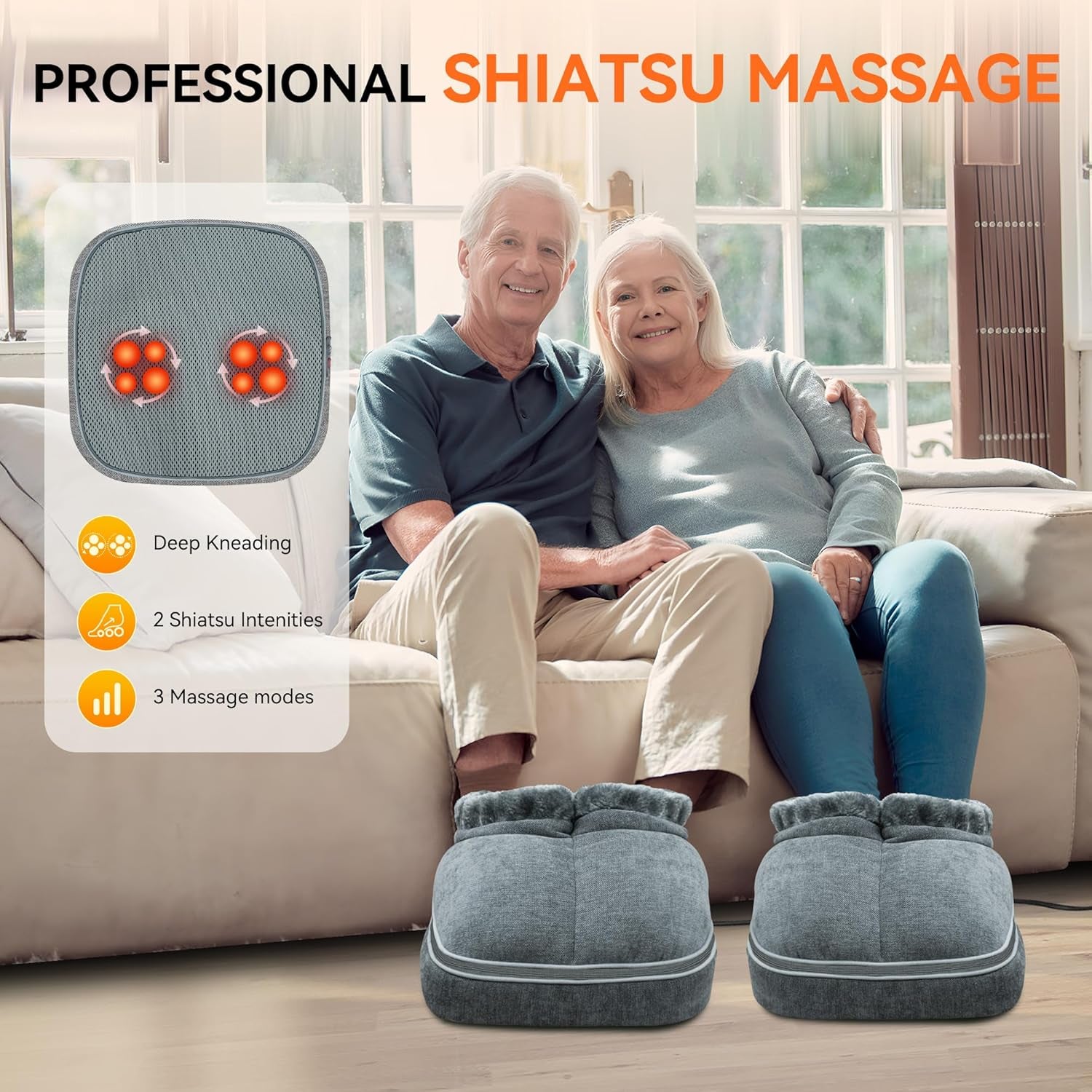 Shiatsu Foot Massager with Heat – Size 13