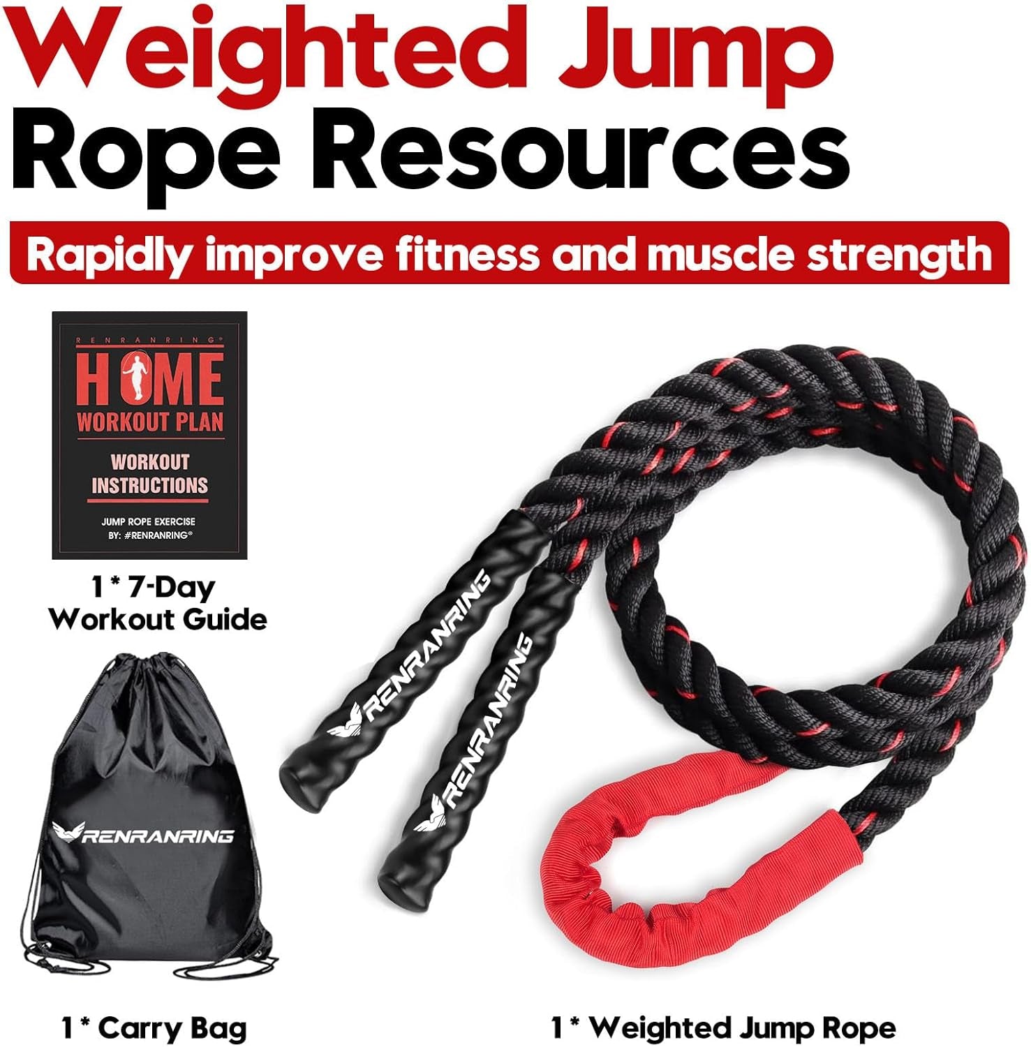 Weighted Jump Rope – 3lb/4lb/5lb Fitness Rope