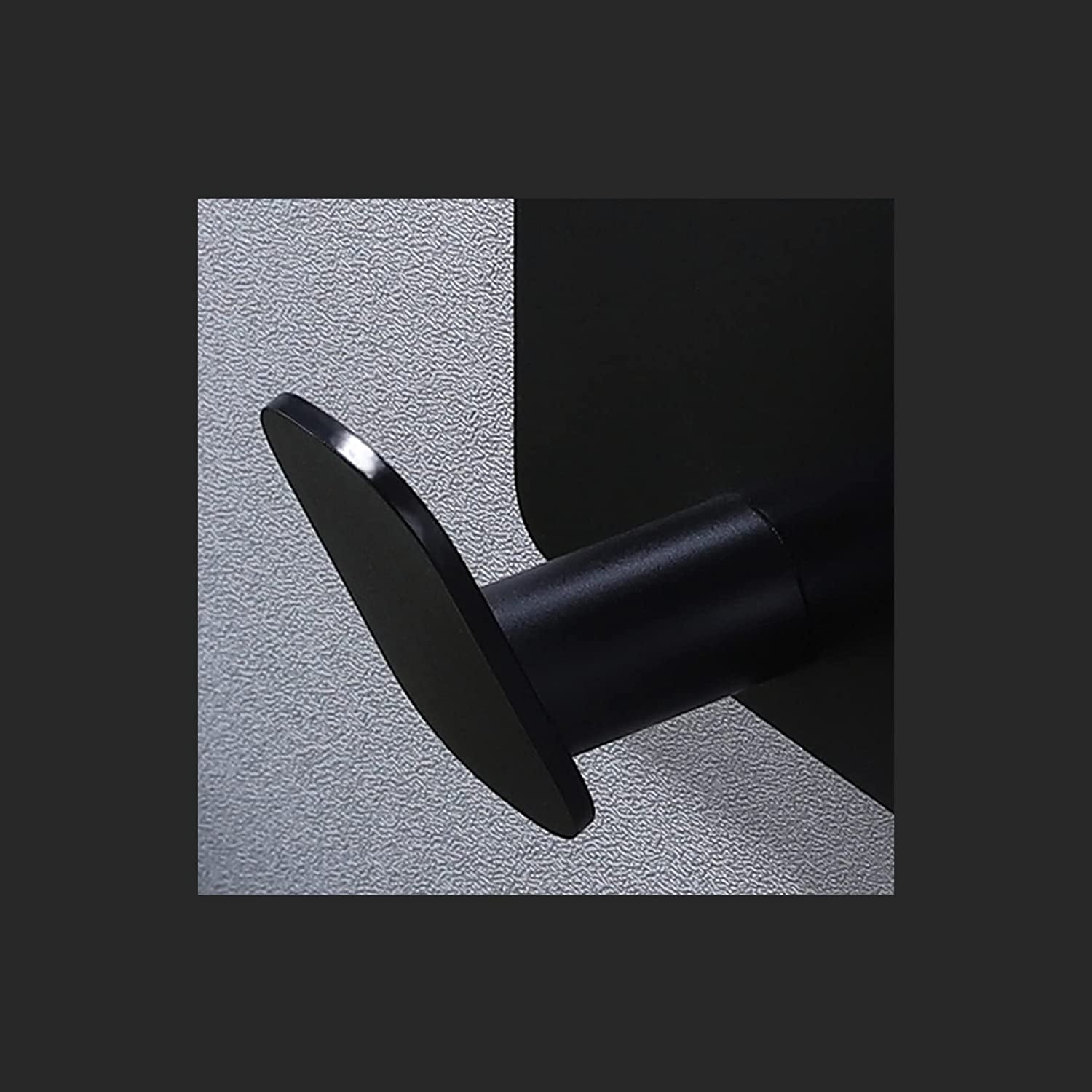 4-Pack Adhesive Wall Hooks, Matte Black
