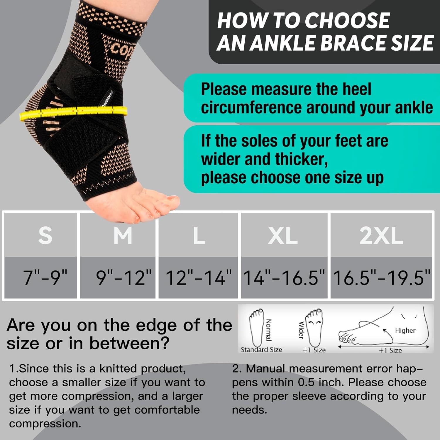 Copper Infused Ankle Brace – Pain Relief Support