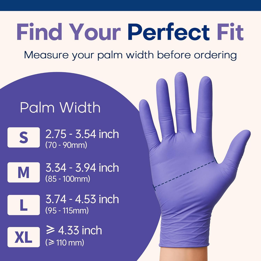 Nitrile Disposable Gloves – 100 Count, Chemo Safe