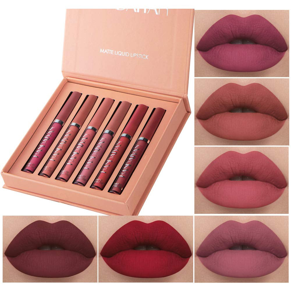 6PCS Matte Liquid Lipstick Long-Lasting Set