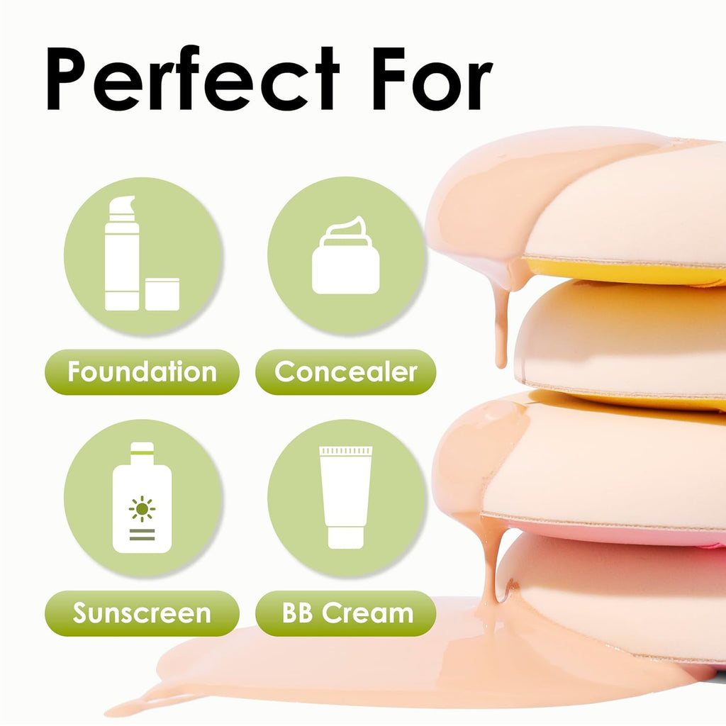 5PCS Latex-Free Makeup Sponge Set – Green