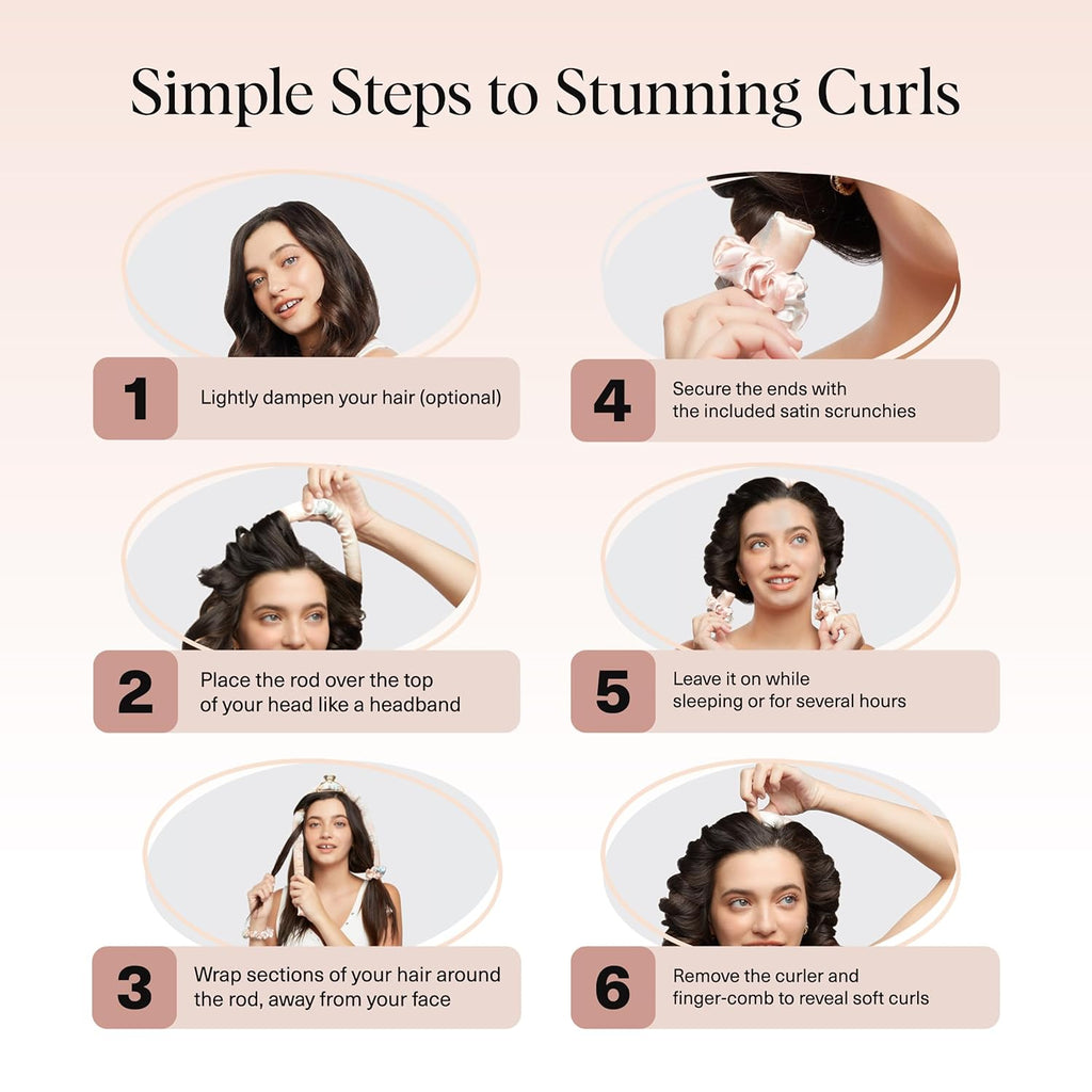 Satin Heatless Curling Set – Sunset Tie Dye