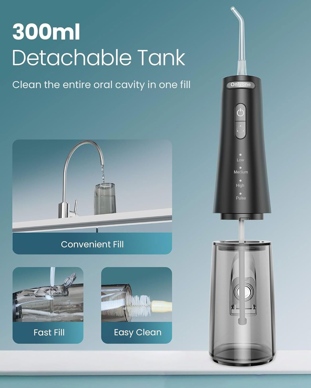 Rechargeable Cordless Water Flosser for Oral Care
