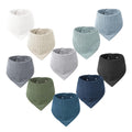 Muslin Baby Bibs 10 Pack Baby Bandana Drool Bibs 100% Cotton for Unisex Boys and Girls, Soft Absorbent Set for Teething and Drooling
