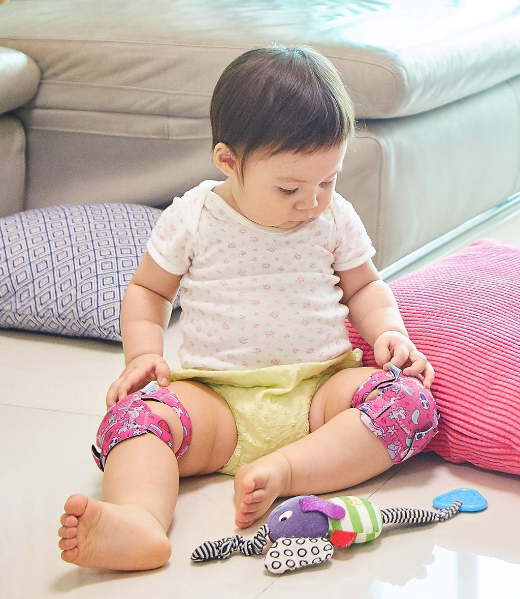 Baby Crawling Knee Pads (2 Pairs), Rodilleras Para Bebe - Comfortable Knee Protector for Toddler, Infant, Girl, Boy, Crawler