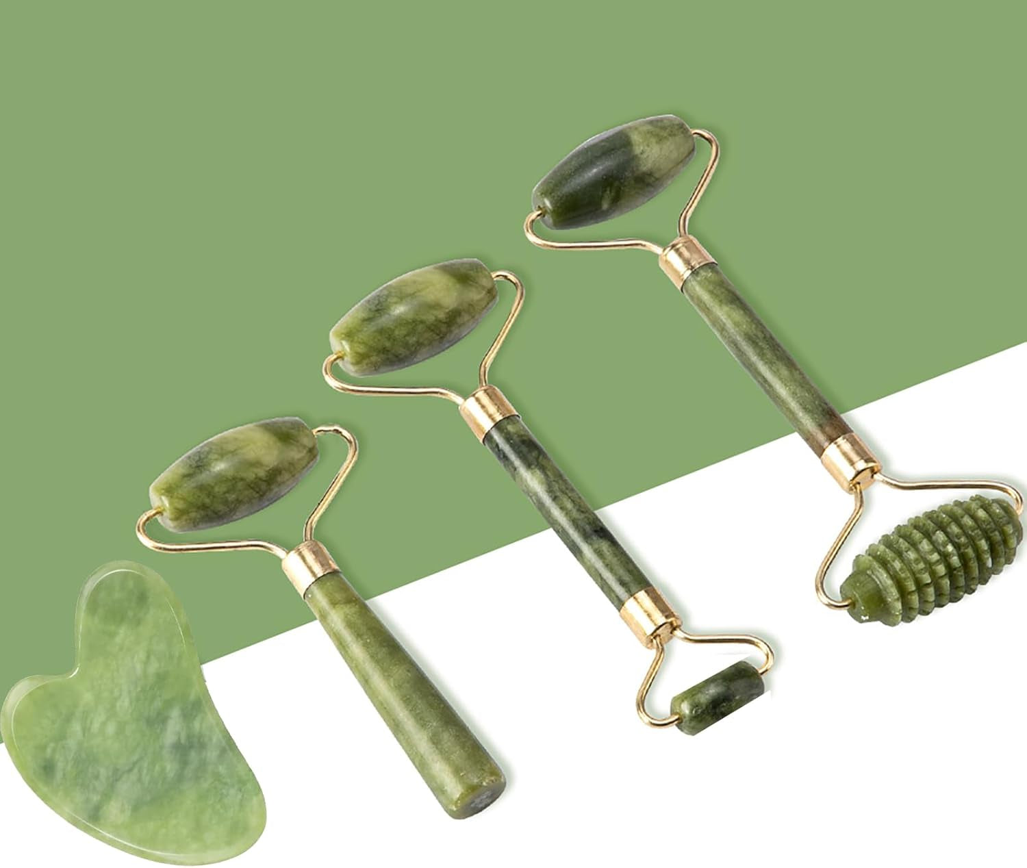Jade Roller & Gua Sha Set – Facial Tools