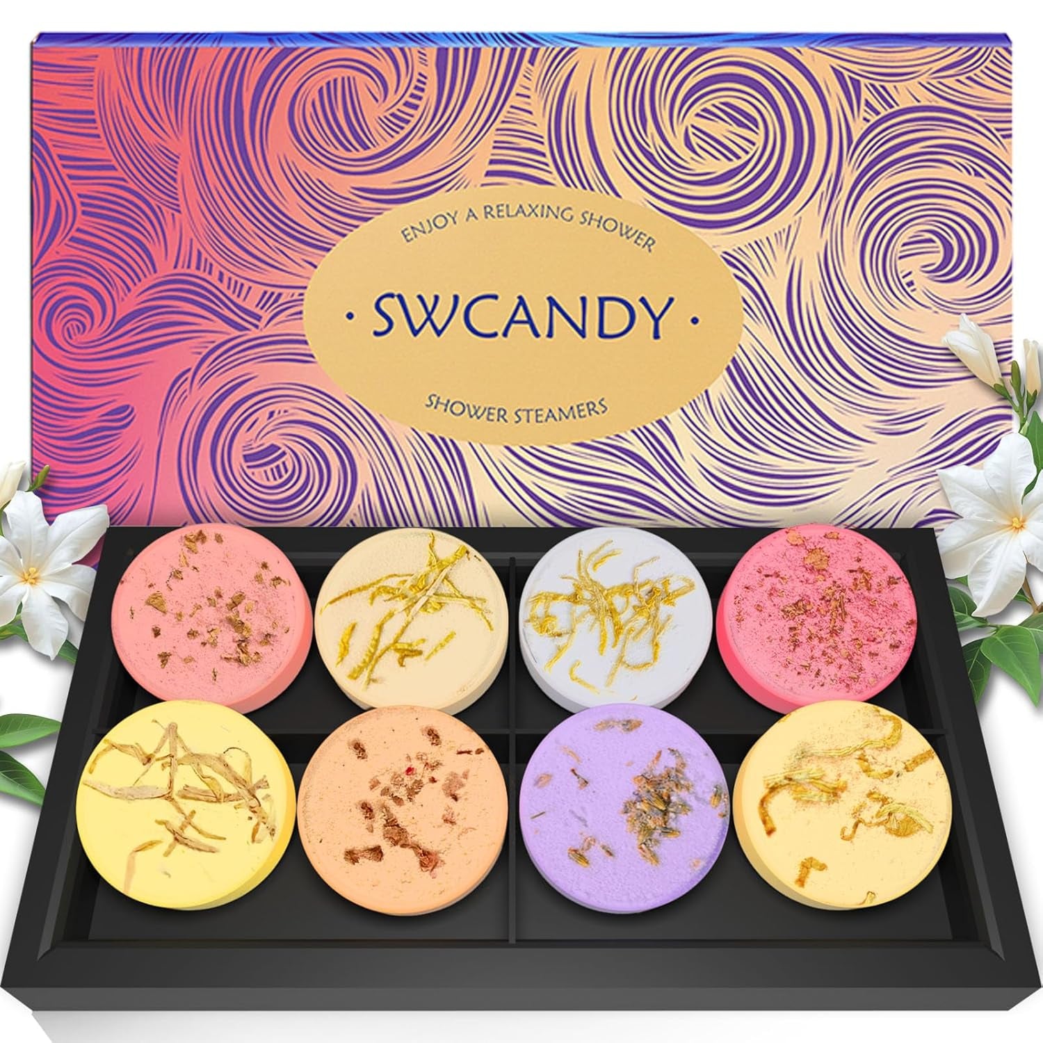 8-Pack Aromatherapy Shower Steamers for Relaxation