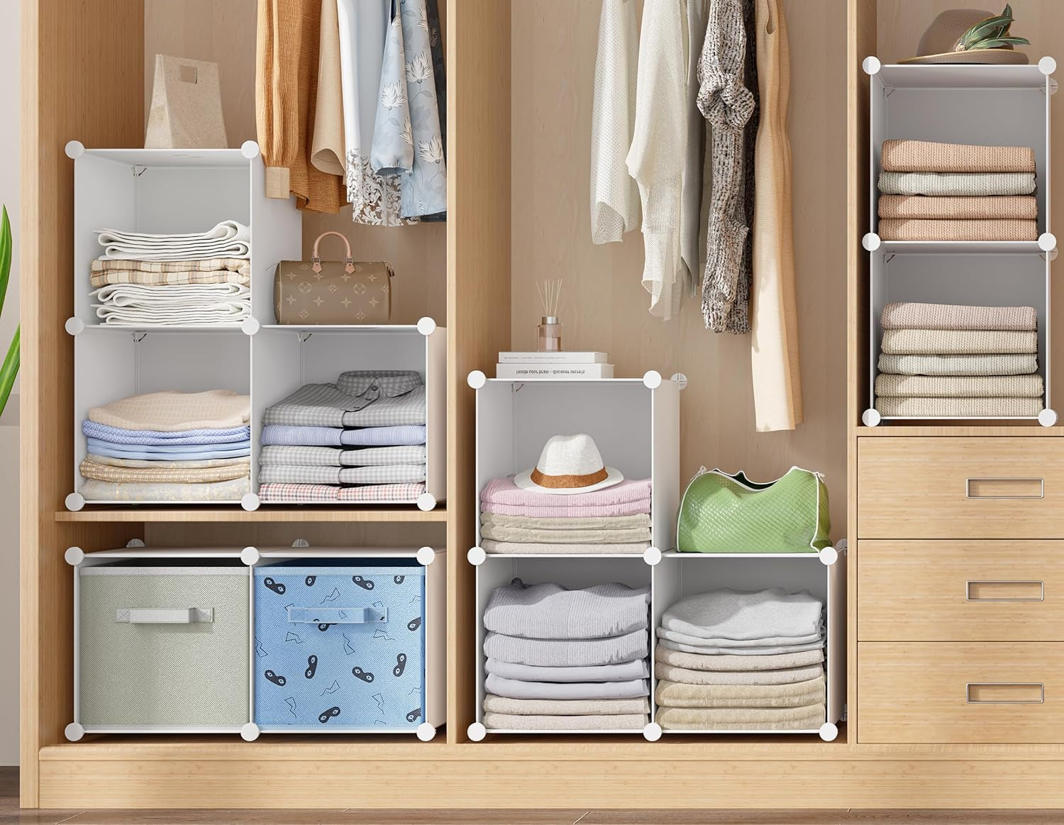 6-Cube Stackable Closet Organizer