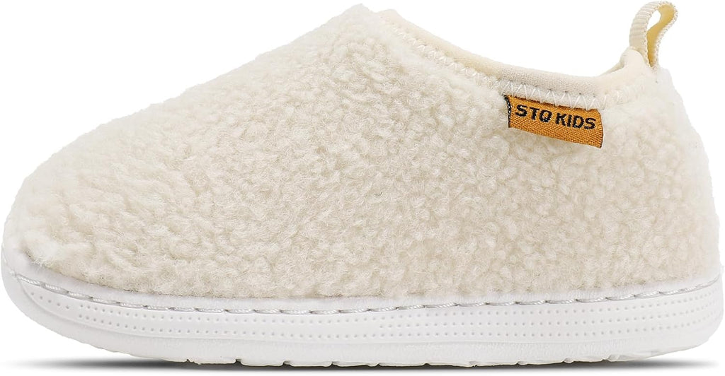 Toddler Kids Slippers Boys Girls Indoor House Shoes Non-Slip Fuzzy Warm Woolen Bedroom Baby Slip on Slipper Cozy Lightweight Walking Shoes for Home Outdoor Winter Unisex