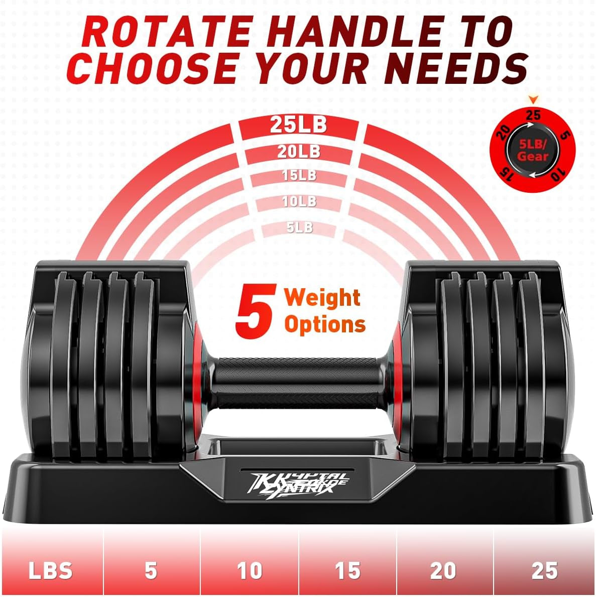 Adjustable Dumbbell Set – 25/55 lbs
