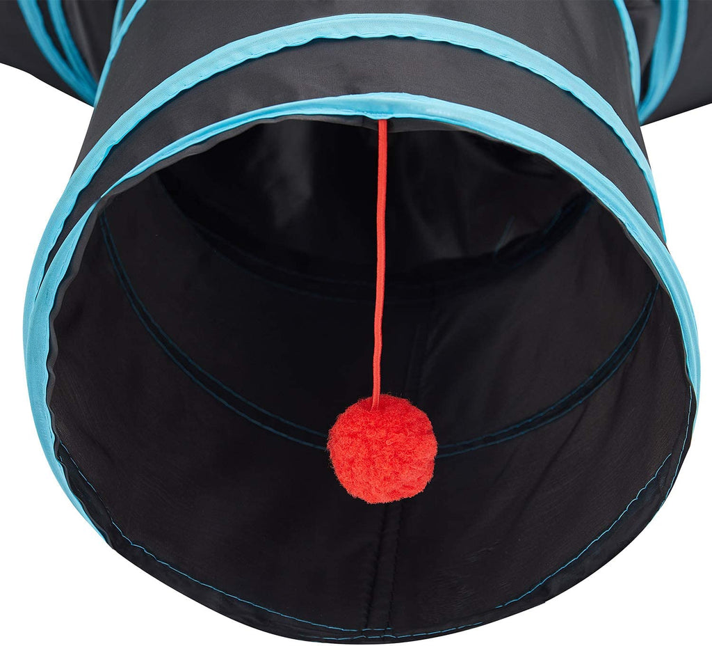 3-Way Collapsible Cat Tunnel Toy – Indoor