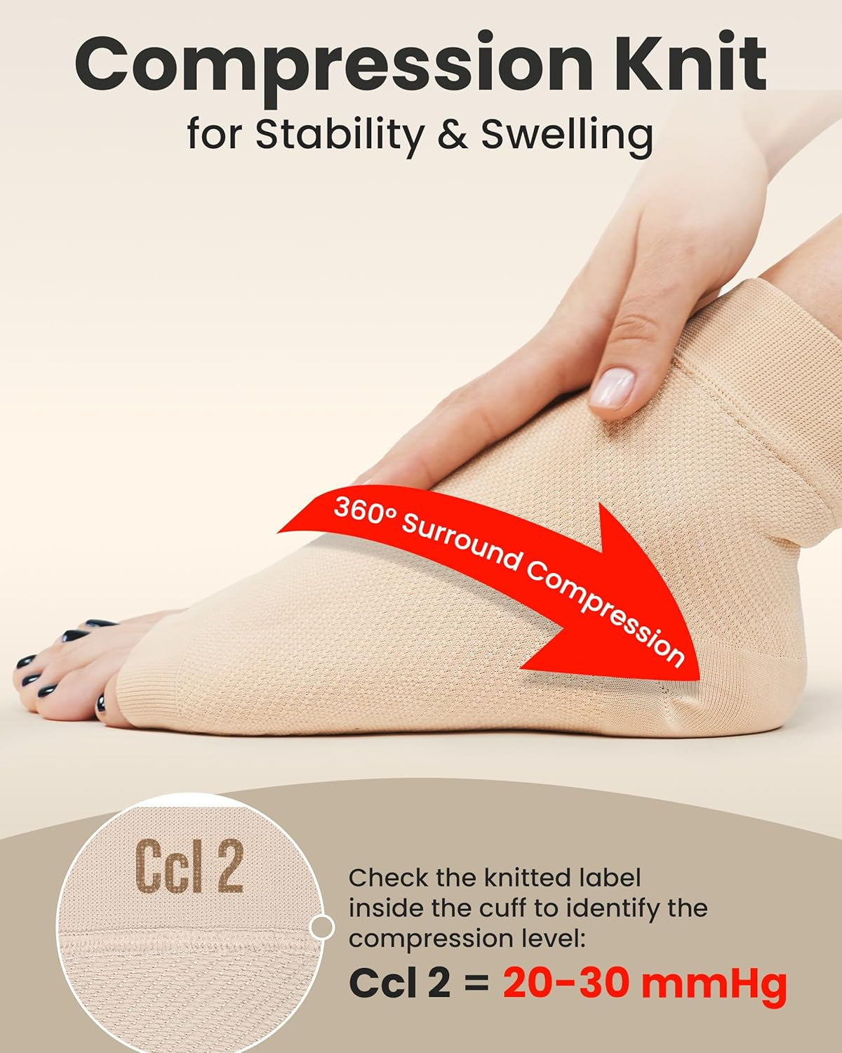 Ankle Compression Sleeve – 1 Pair Support