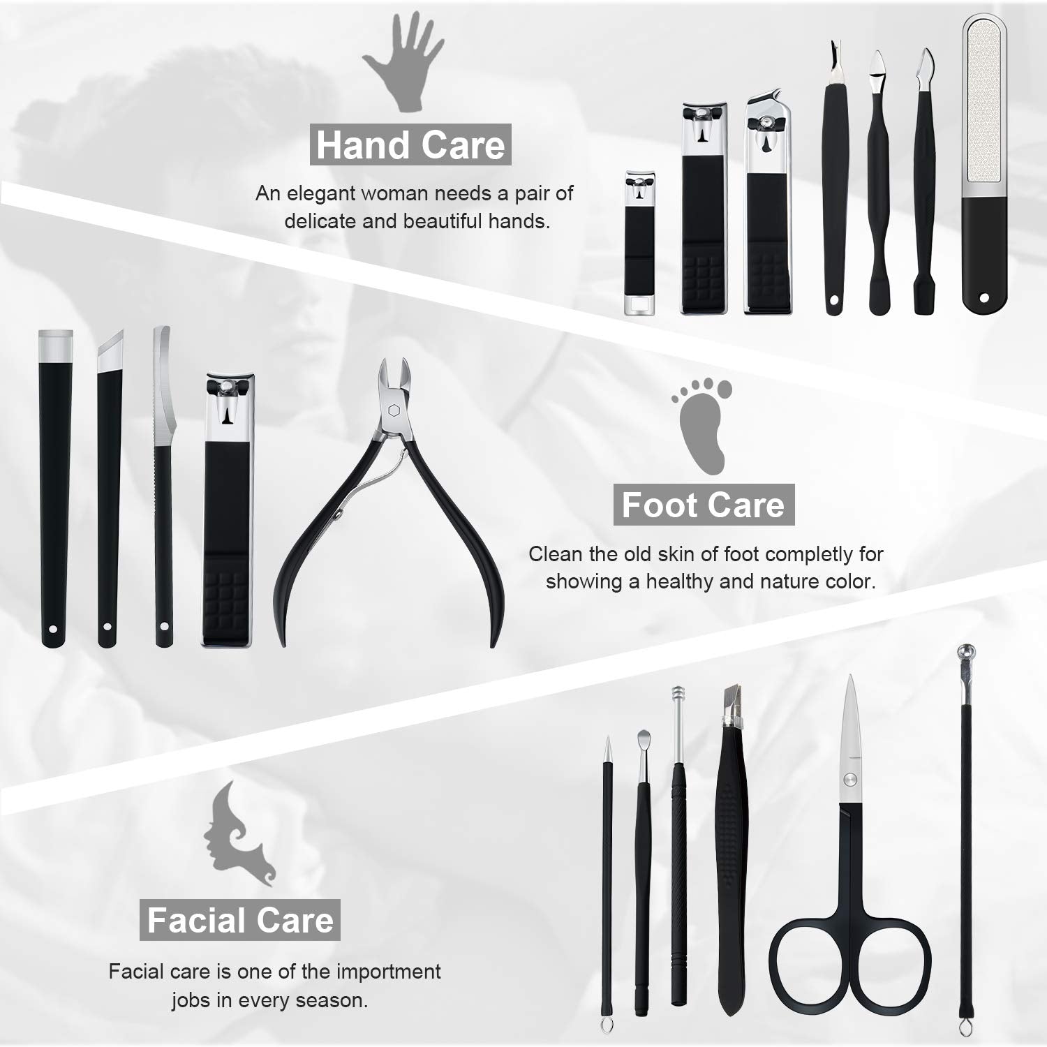 18-Pcs Professional Nail Care Kit