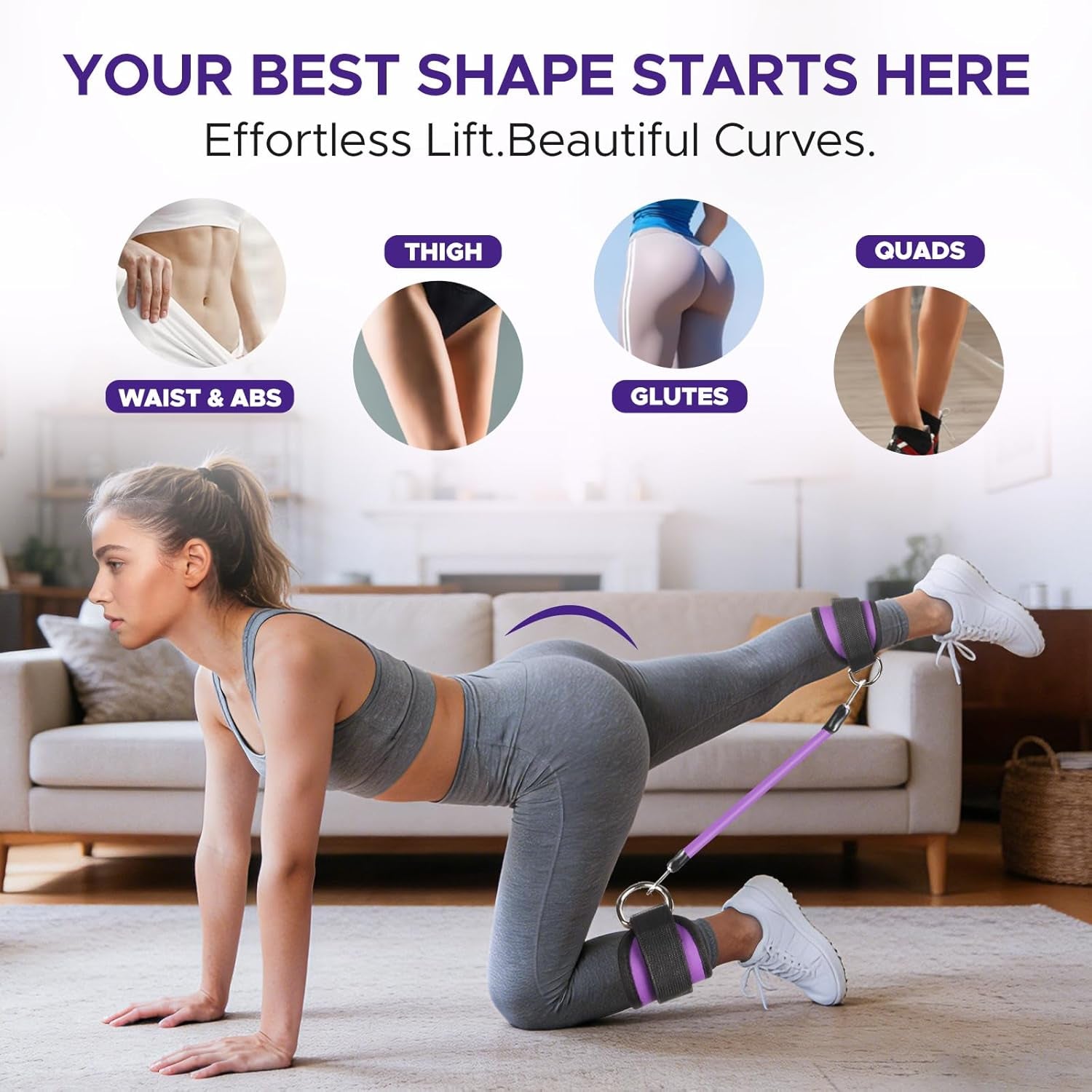 Pilates Ring Kit for Women Home Workout Set