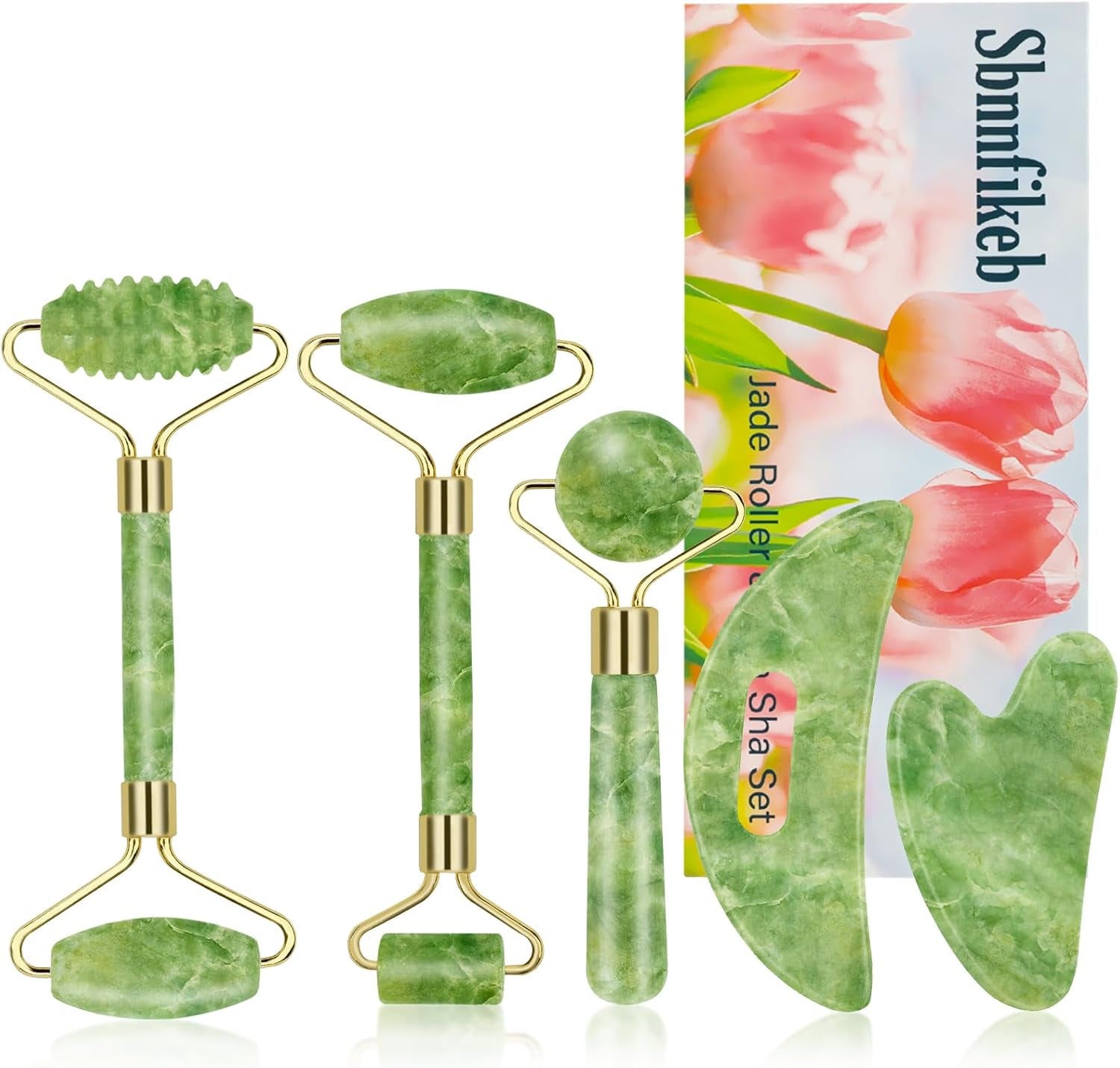 Jade Roller & Gua Sha Set – Facial Tools