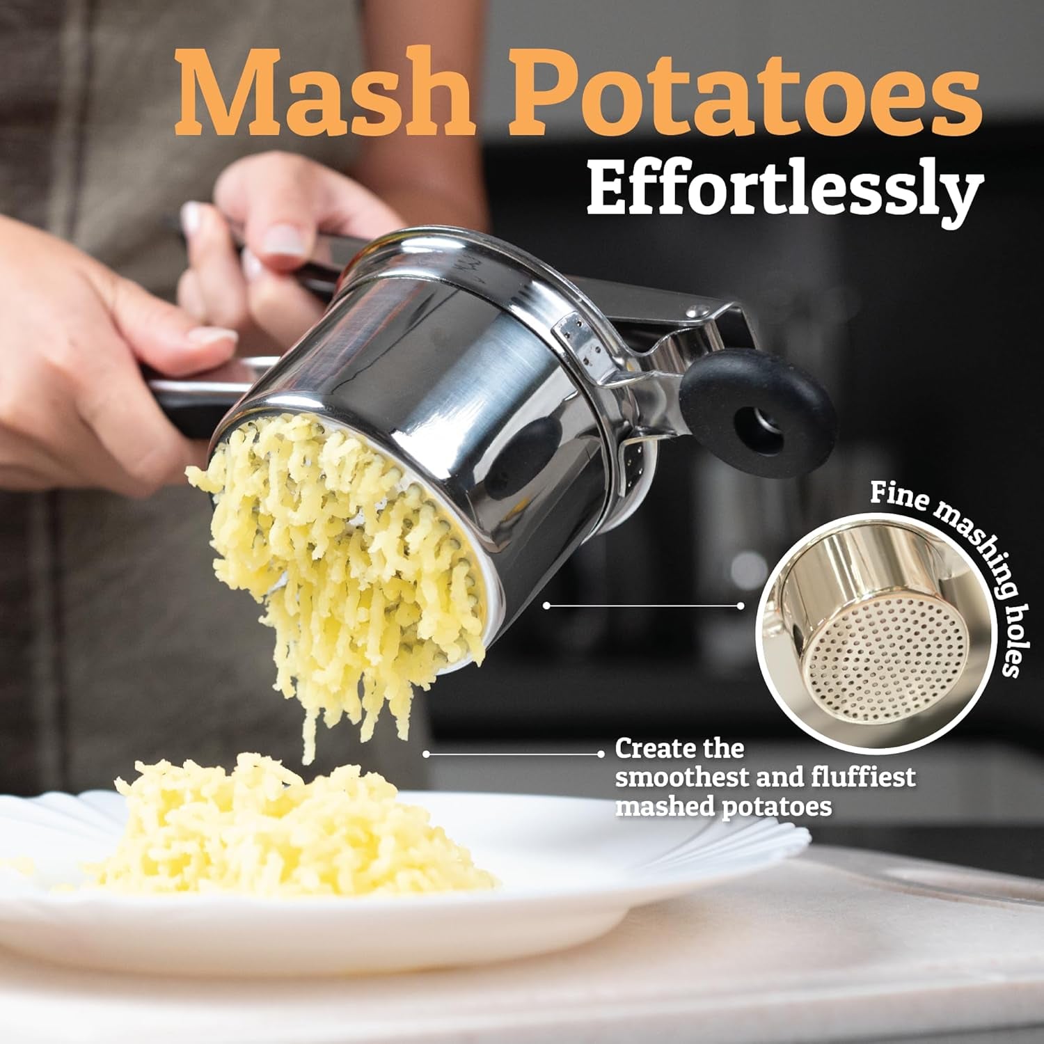 PriorityChef 15oz Stainless Steel Potato Ricer