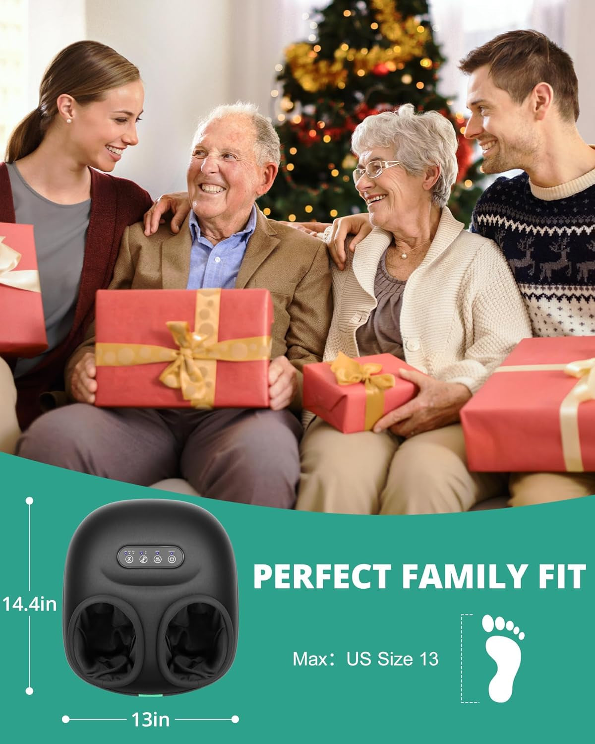 Shiatsu Foot Massager with Heat & Deep Kneading